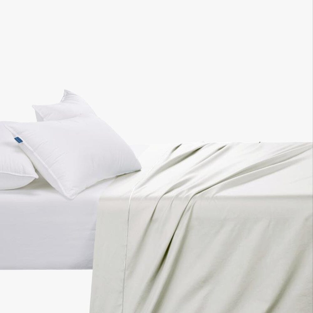Cotton Co 400 Thread Queen Flat Sheet 250X270 White Cotton Co