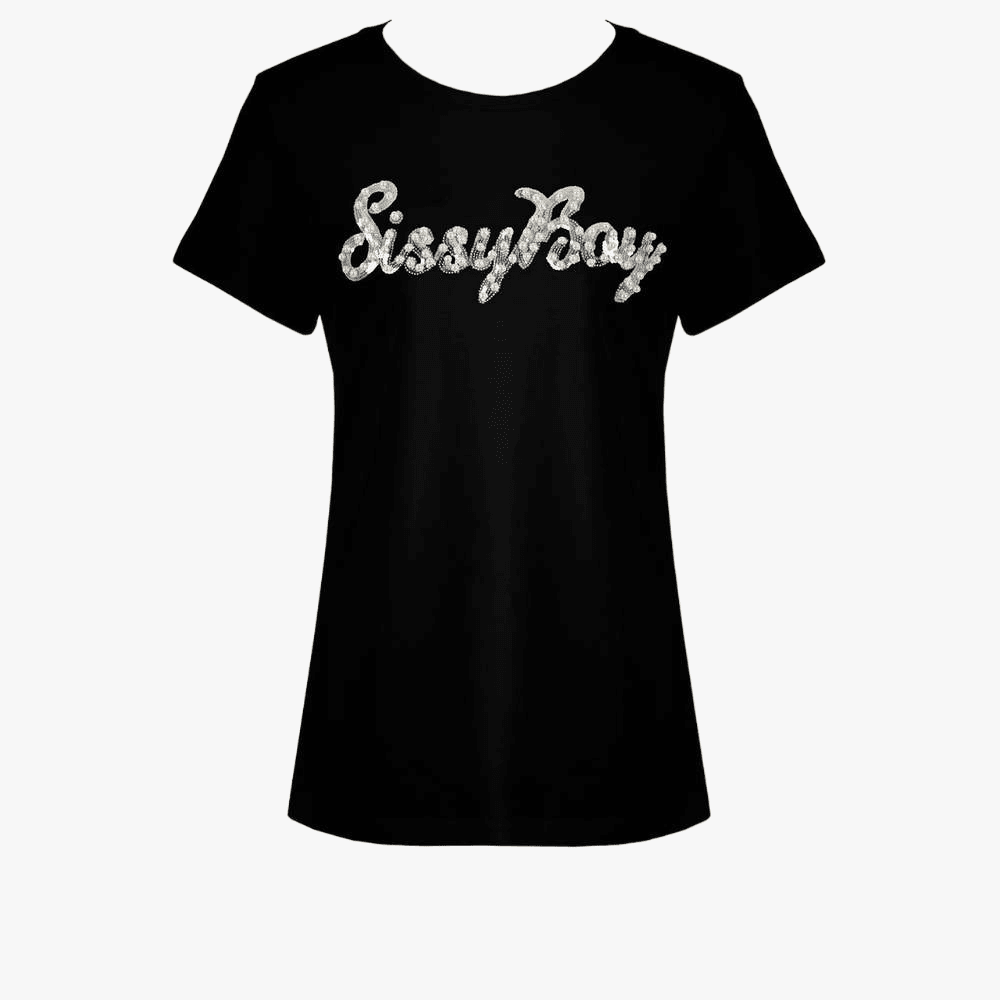 Sissy Boy Regular Fit Multi Technique Logo Short Sleeve Top Black | Sissy Boy