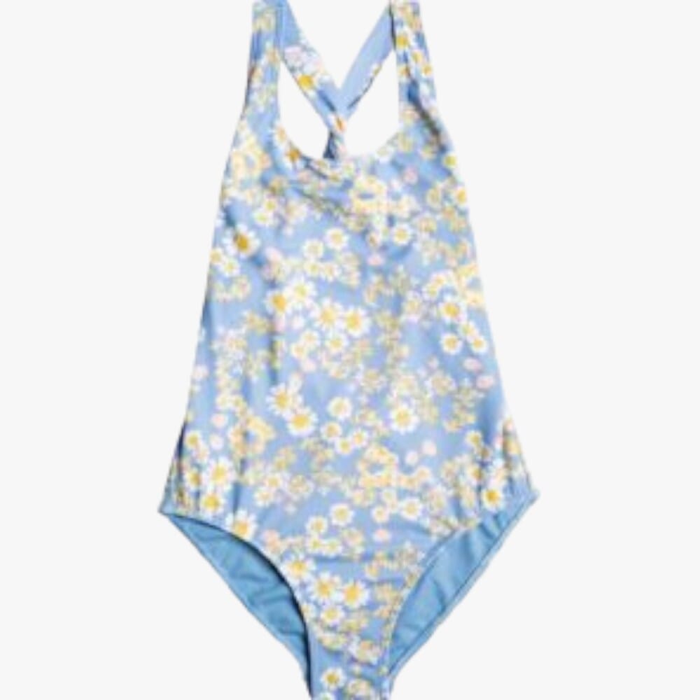 Roxy Girls Adventurous Beachy One Piece Swim Suit Allure Daisy Roxy