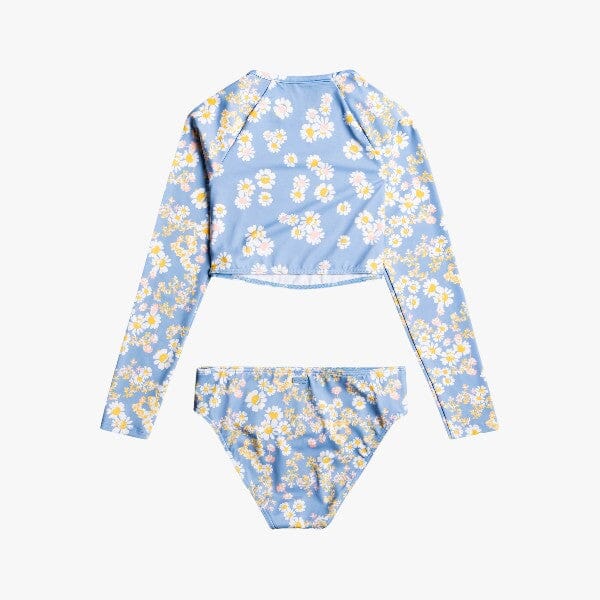 Roxy Girls Adventurous Swim Set Long Sleeve Allure Daisy Dots Blue | Roxy