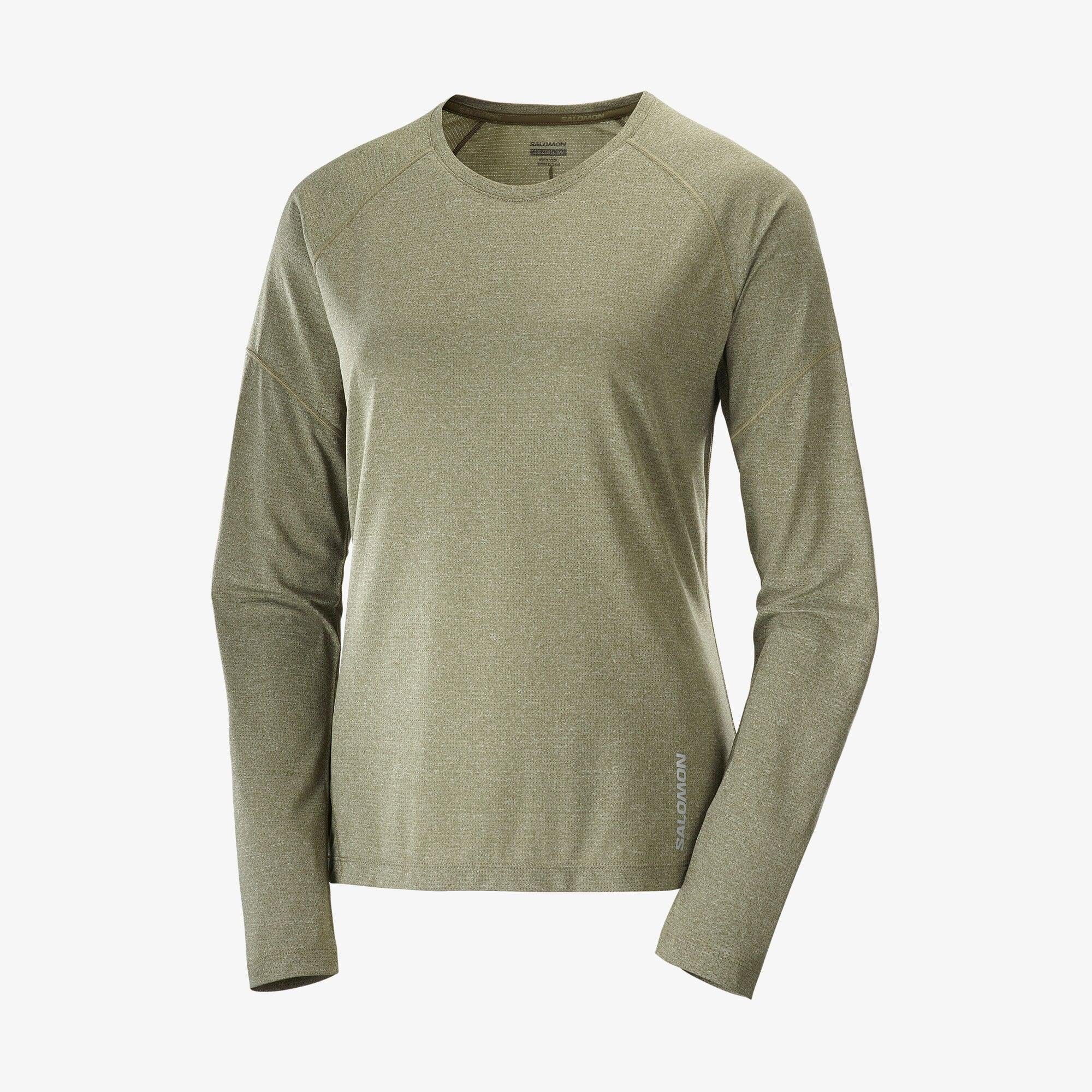 Salomom Womens V Neck Long Sleeve Tee Laurel | Salomon