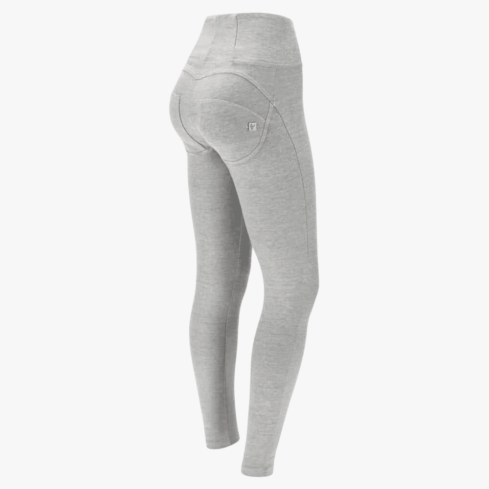 Freddy Womens High Waist Wrup Shaping Cotton Pants Light Grey | Freddy