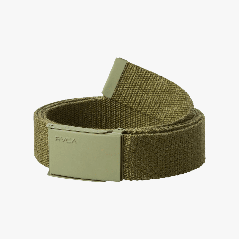 Rvca Option One Size Web Belt Olive Rvca