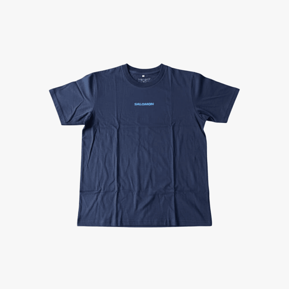 Salomon Womens Cire Logo Short Sleeve Tee Navy Blazer | Salomon
