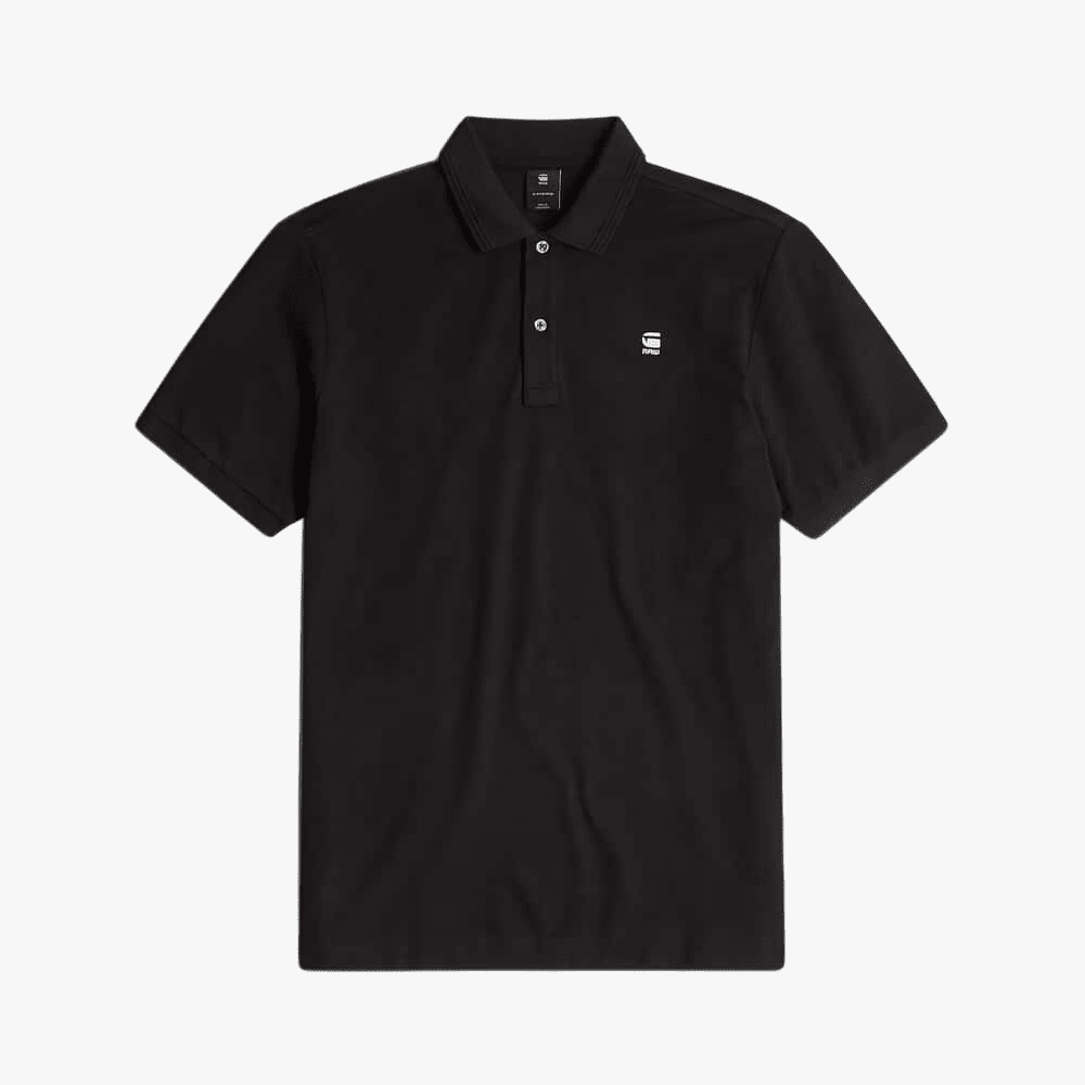G-Star Mens Daefon Golfer Short Sleeve Black | G-Star