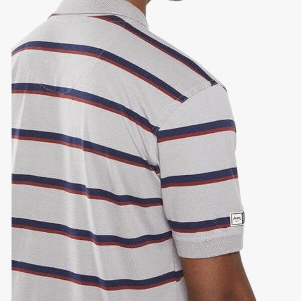 Jeep Stripe Short Sleeve Golfer French Smog Multi | Jeep