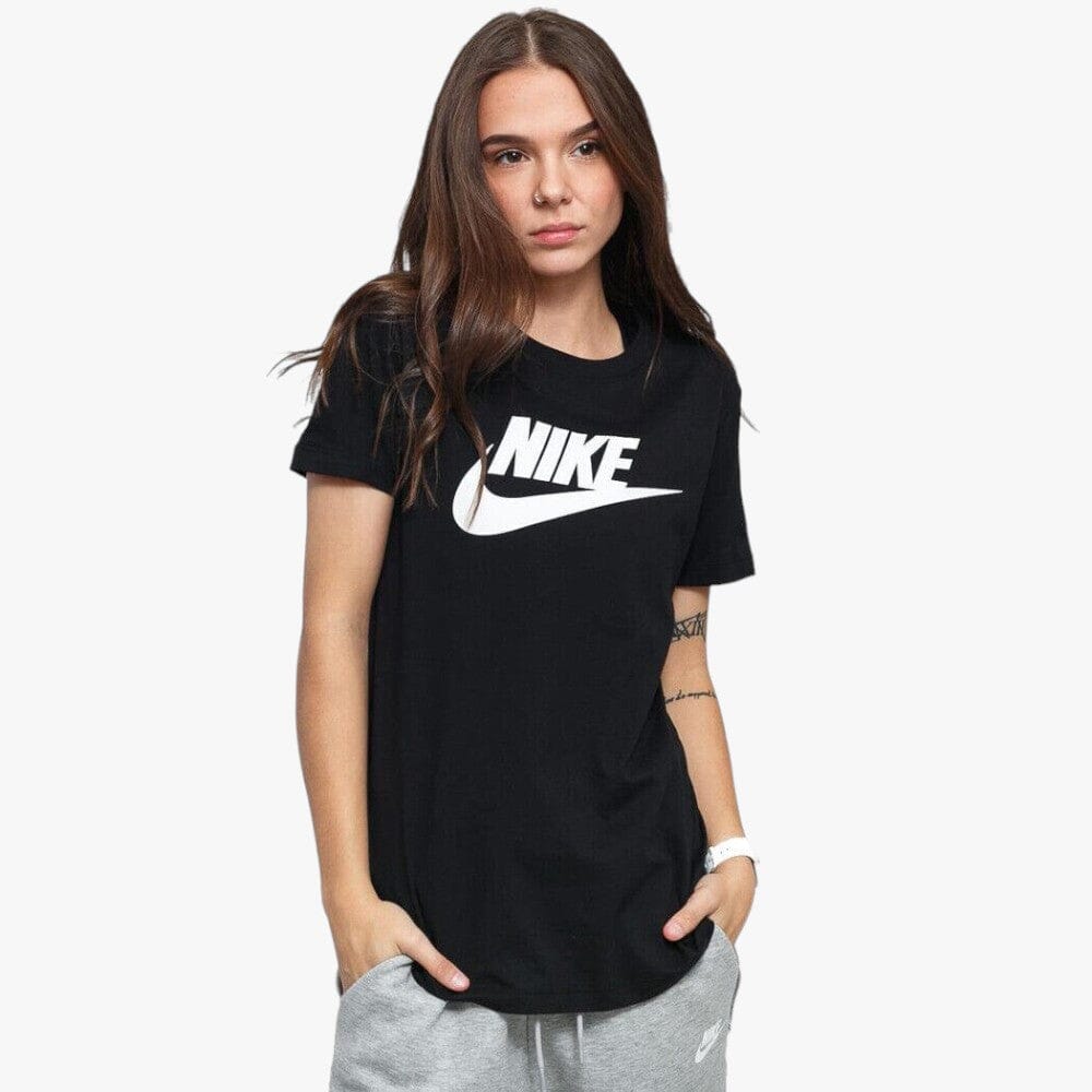 Nike Womens Essential Icon Short Sleeve Tee Black Nike