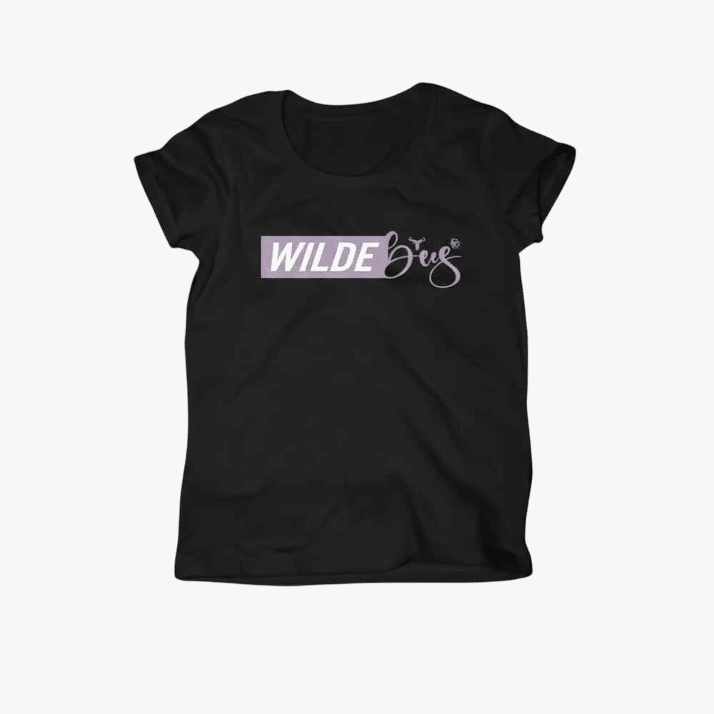 Wildebees Split Slogan Tee Black | Wildebees