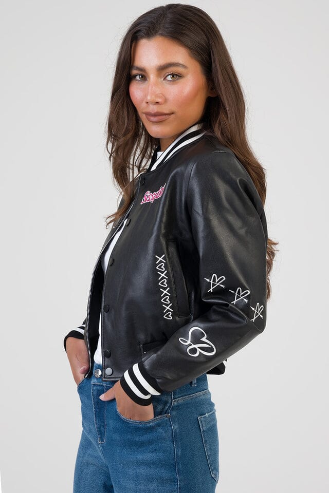 Sissy Boy Womens Its Electrifying Faux Leather Jacket Black | Sissy Boy