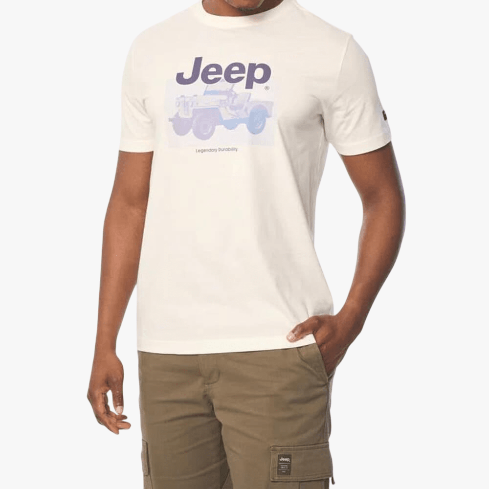 Jeep Mens Fashion Graphic Short Sleeve Tee White | Jeep