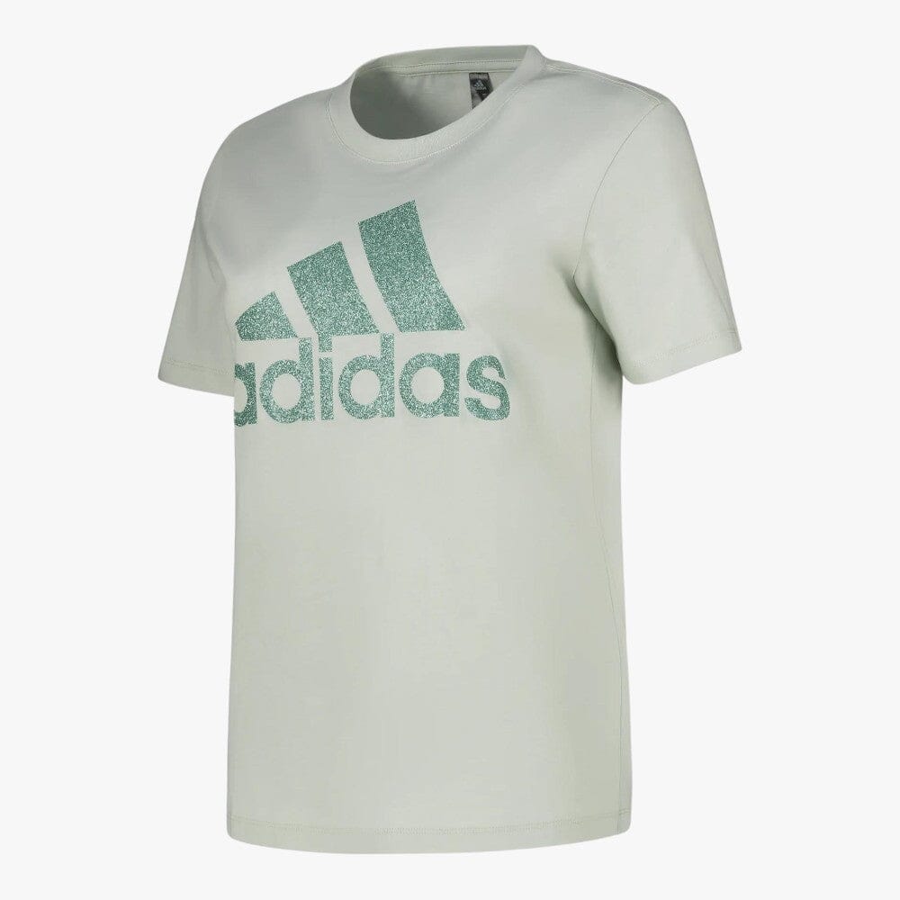 adidas Womens W Bl Foil Short Sleeve Tee Linen Green adidas