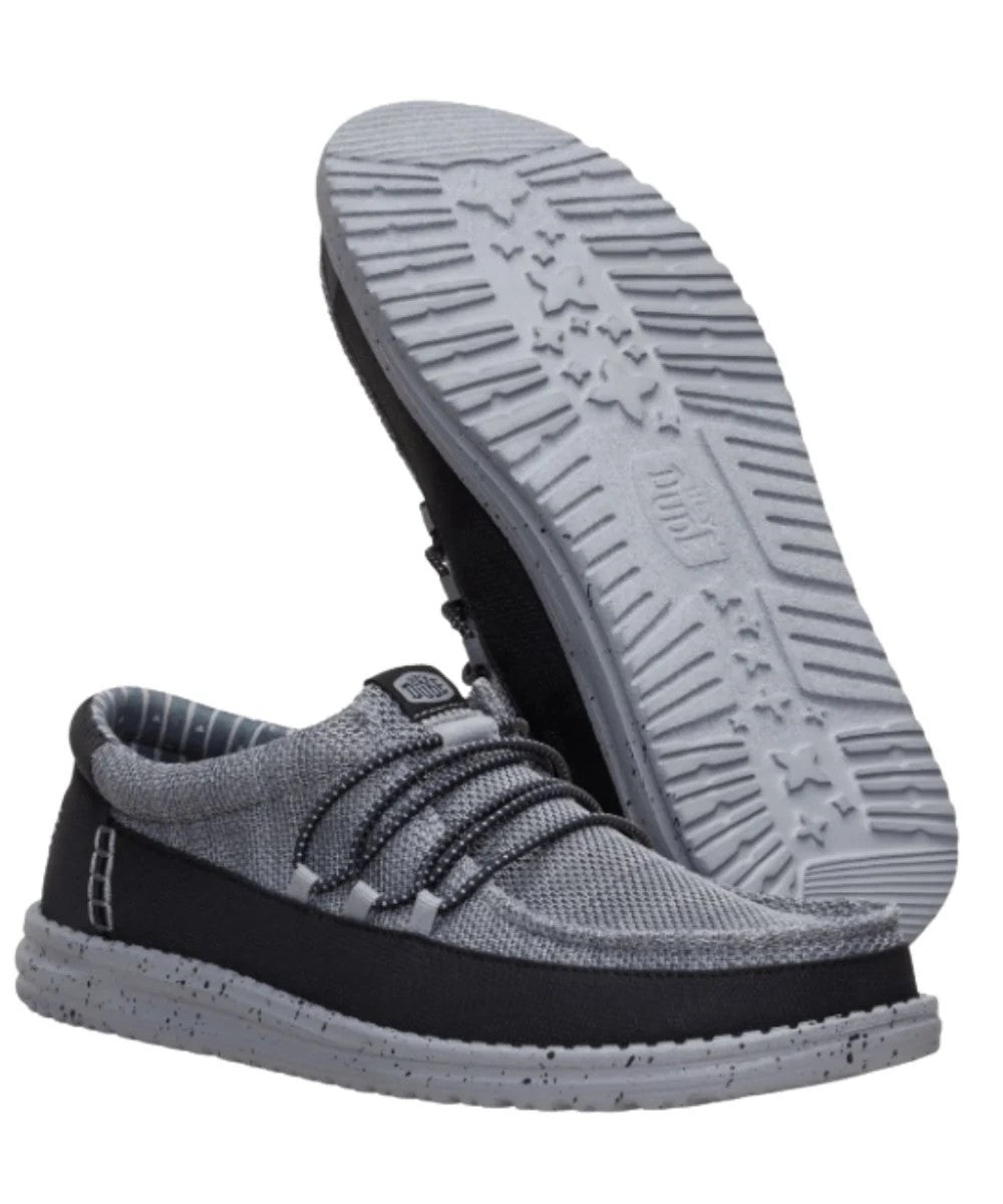 Hey Dude Mens Wally Guard Sox Flannel Grey