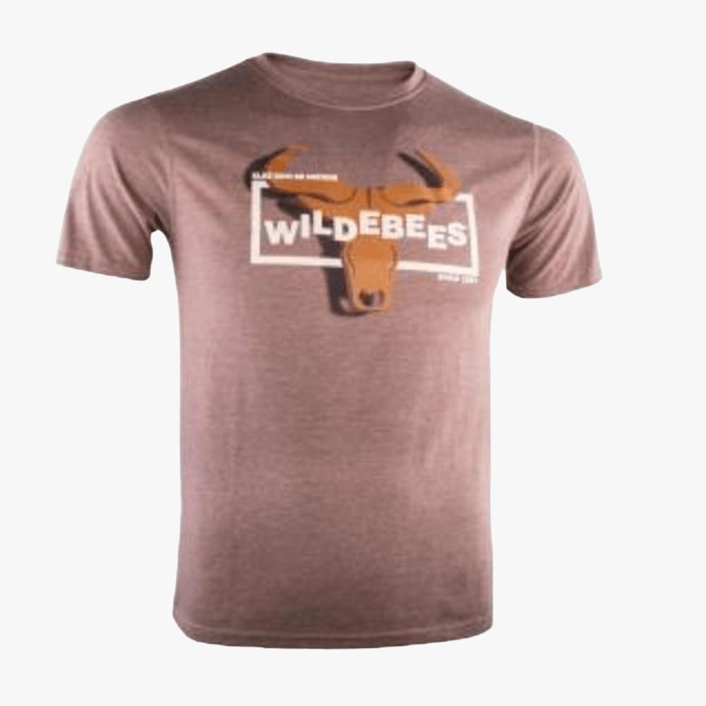 Wildebees Mens 3D Scrabble Short Sleeve Tee Taupe Mel | Wildebees