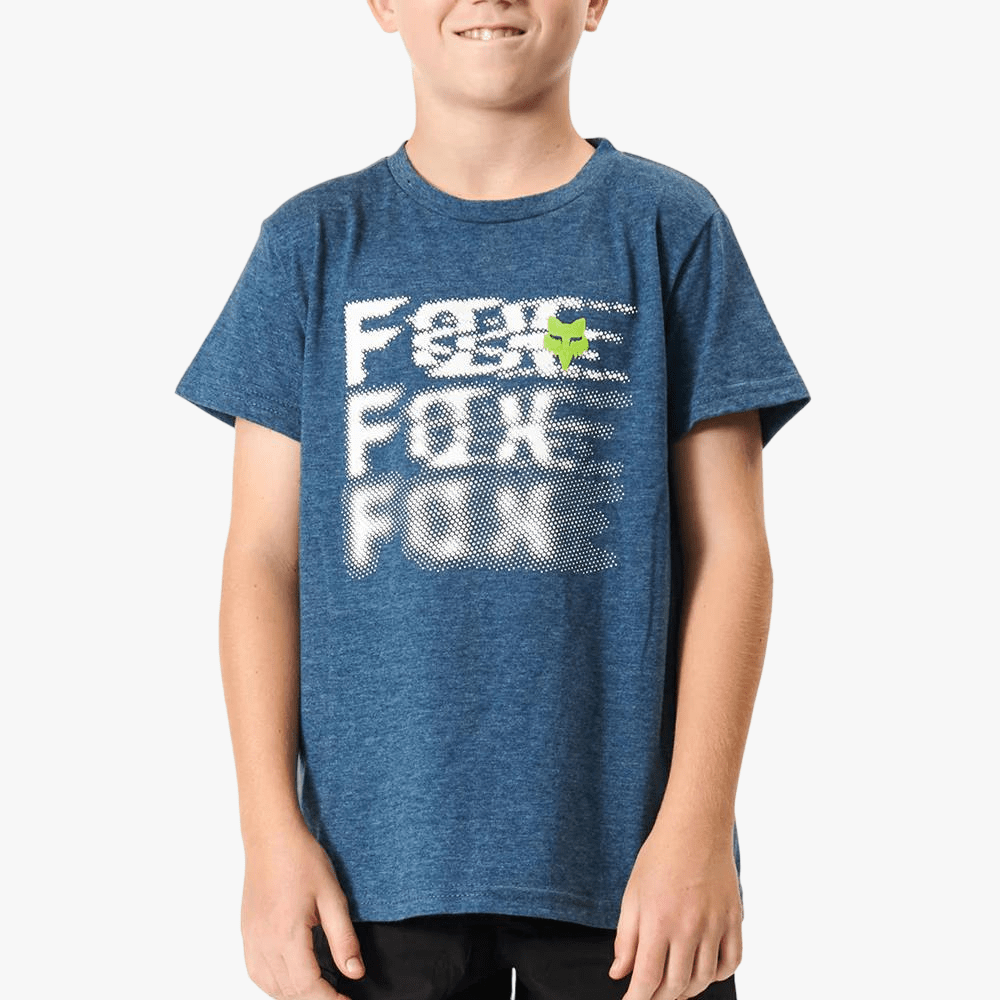 Fox Boys Emotion Short Sleeve Tee Heather Indigo | Fox