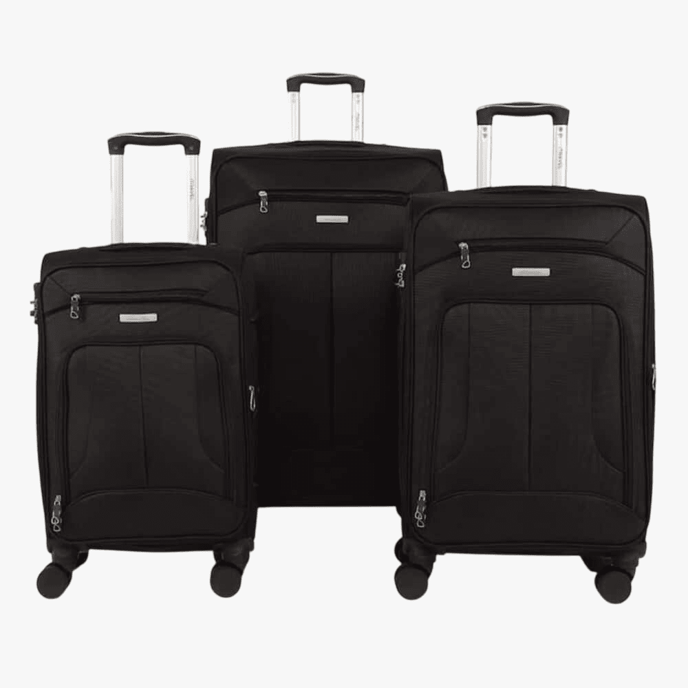 I Travel Corfu 3 Pc Trolley Set Black | Travelite