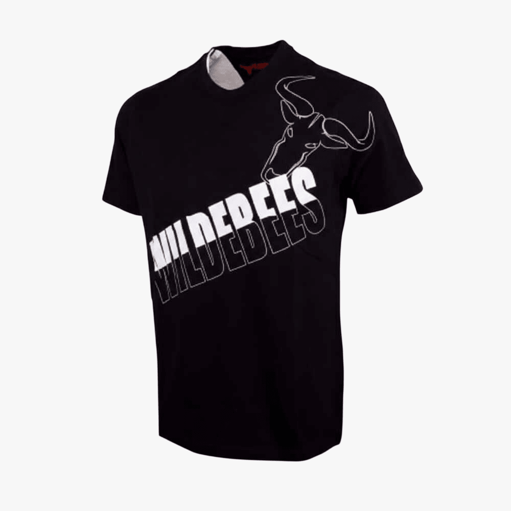 Wildebees Diagnal Split Tech Tee Black | Wildebees