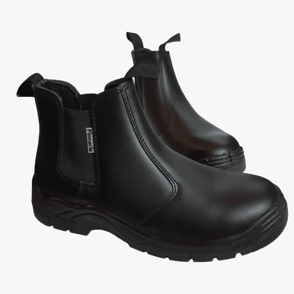 Pinnacle Austra Chelsea Steel Toe Boot Black Pinnacle