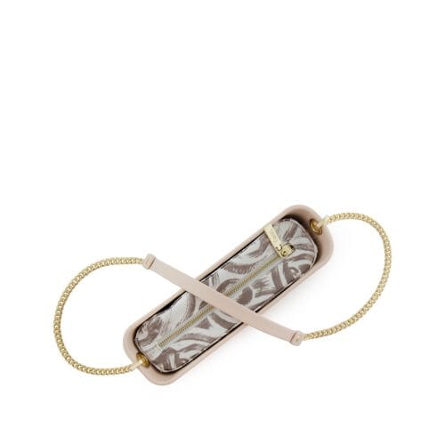 Fenn Classic Handbag Nude P102-2 Inner Gold Zip Nude/ Gold Chain Handle | Fenn