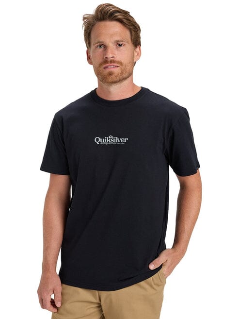 Quiksilver Mens Fineline Short Sleeve Tee Black | Quiksilver