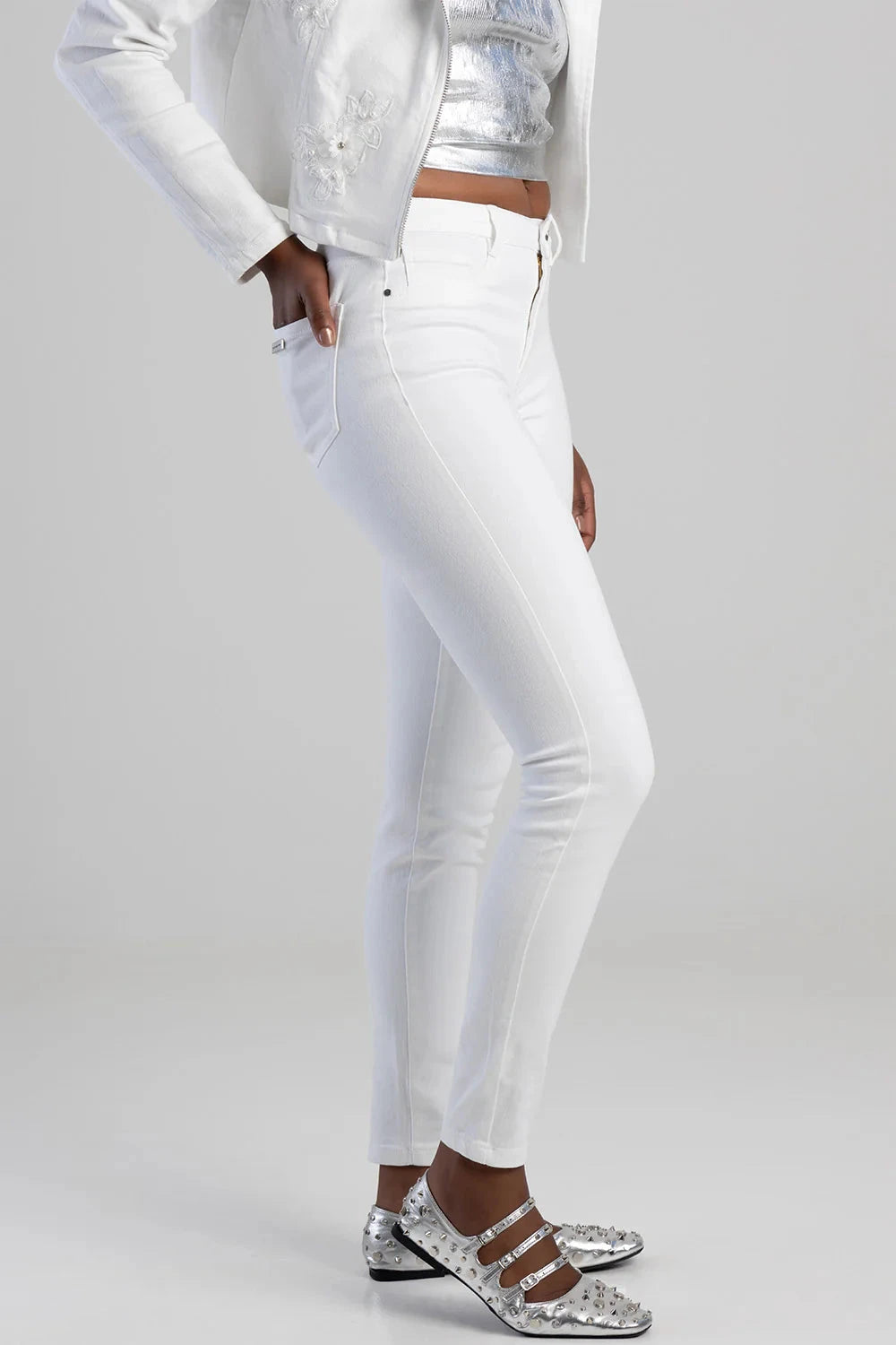 Sissy Boy Mid Waist Skinny Jean White | Sissy Boy