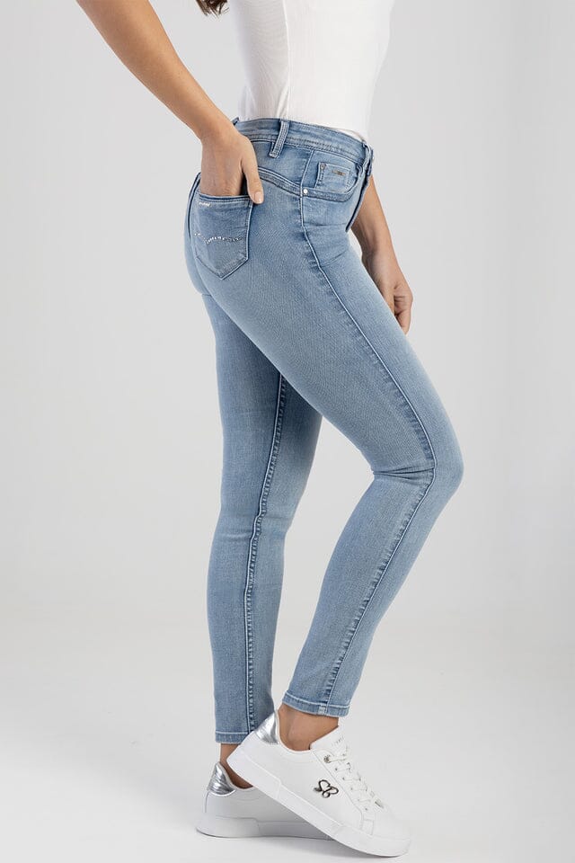 Sissy Boy Womens Mid Waist Basic Skinny Jeans Lt Vintage | Sissy Boy