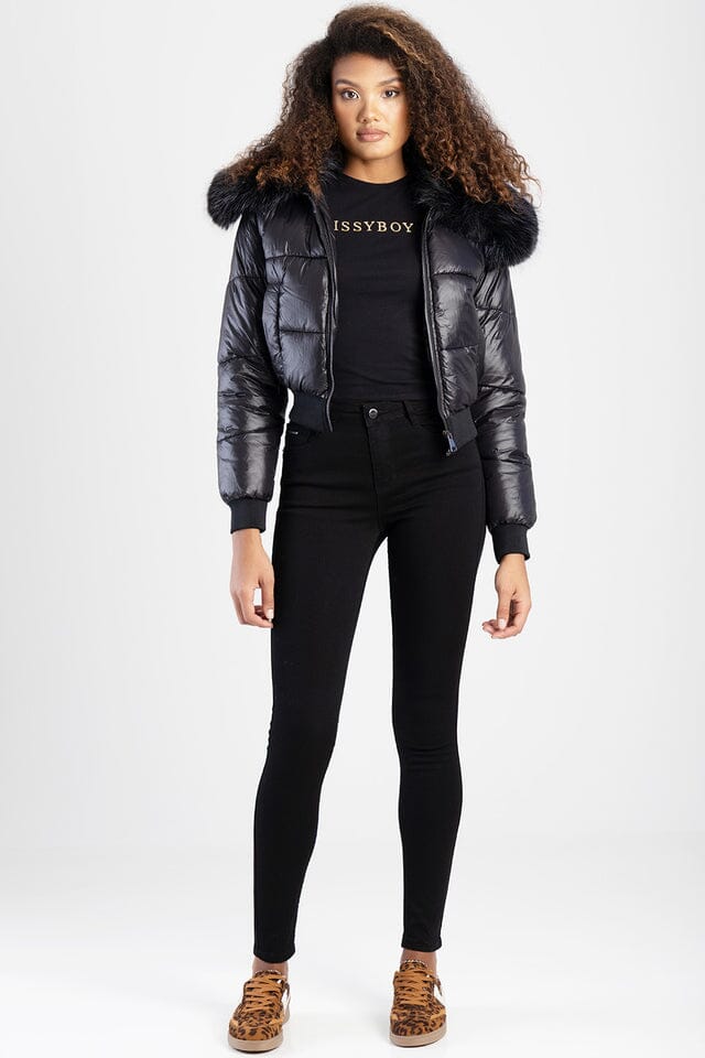 Sissy Boy Mid Waist Skinny Jean Diamante On Pocket Black | Sissy Boy