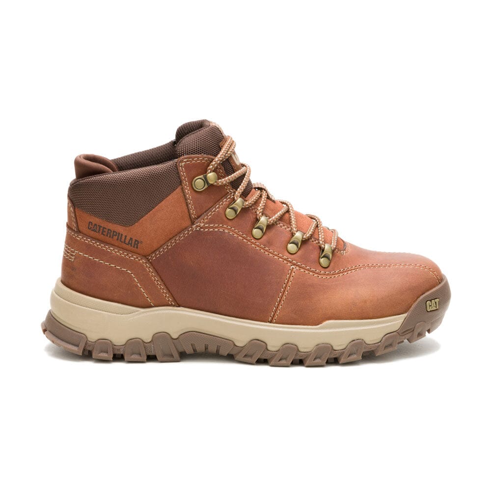 Caterpillar Mens Threshold Rebound Trek Mid Boot Leather Brown | Caterpillar