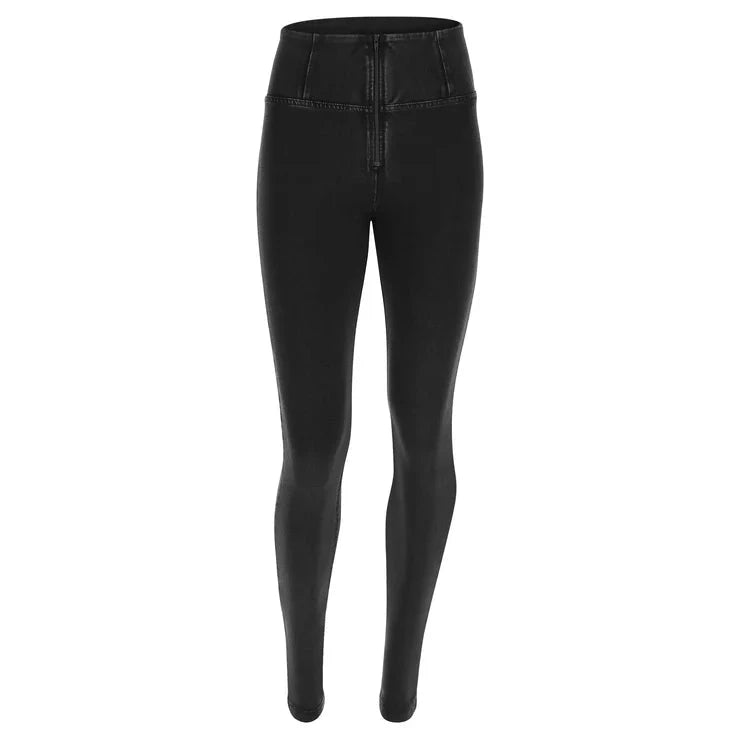 Freddy Womens High Waist Long Length Jean Black Black Stitch | Freddy