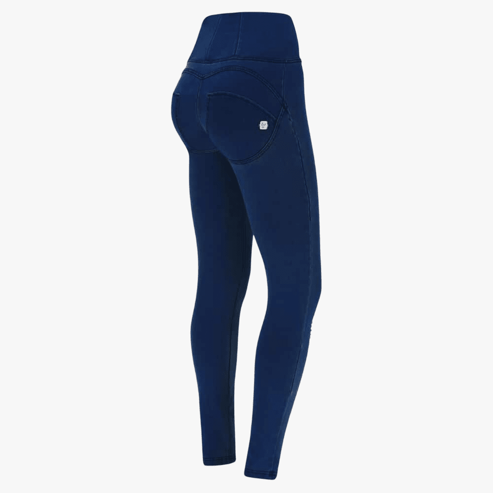 Freddy Womens True Denim High Waist Wrup Jeans Dark Blue Rips | Freddy