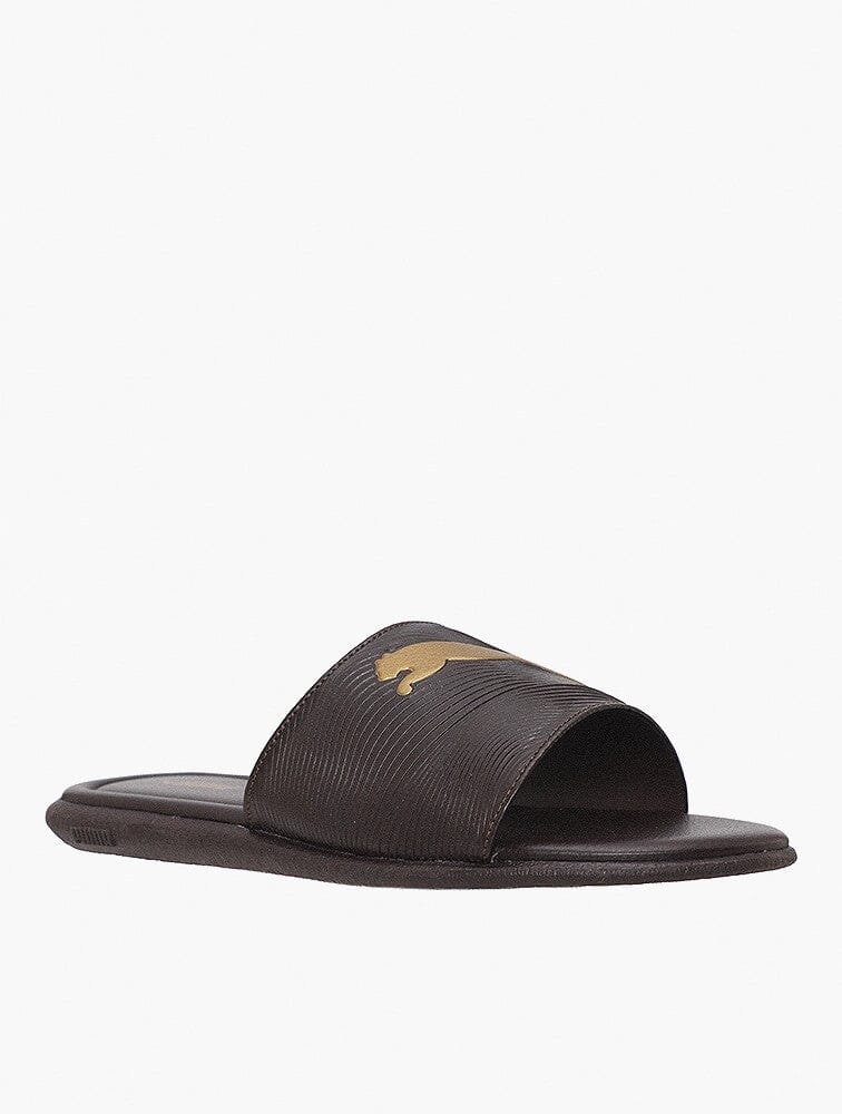 Puma Mens Sporty Embossed Slide Choc | Puma