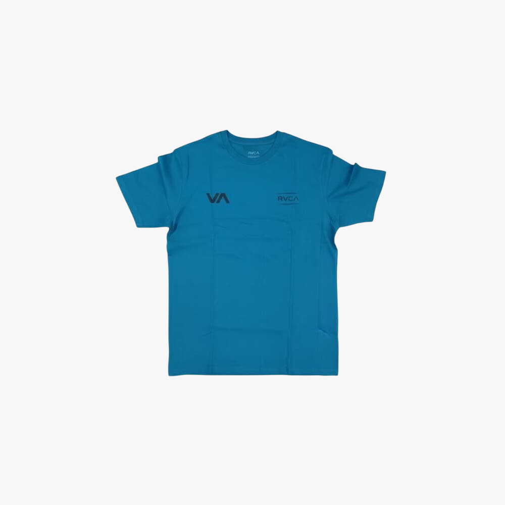 Rvca Mens After Balance Short Sleeve Tee Washed Navy