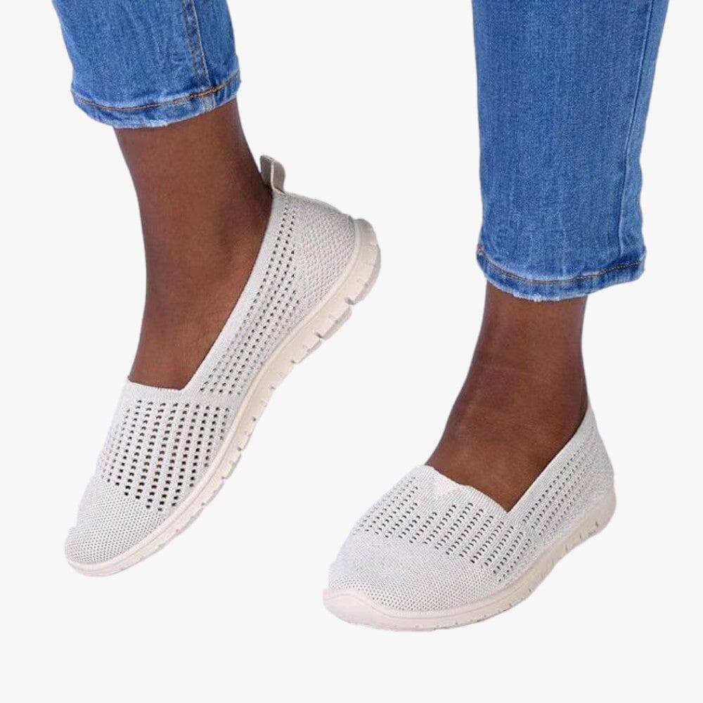 Hush Puppies Womens Nani Lurex Slip On Shoe Lurex Ivory | Hush Puppies