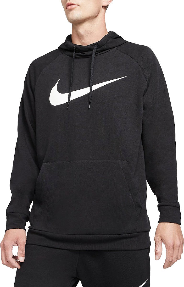 Nike Mens Drifit Pull Over Hoodie Swoosh Black