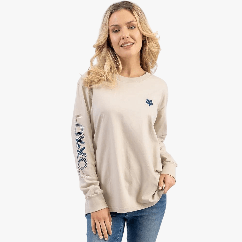 Fox Womens Mixed Energy Long Sleeve Tee Cream | Fox