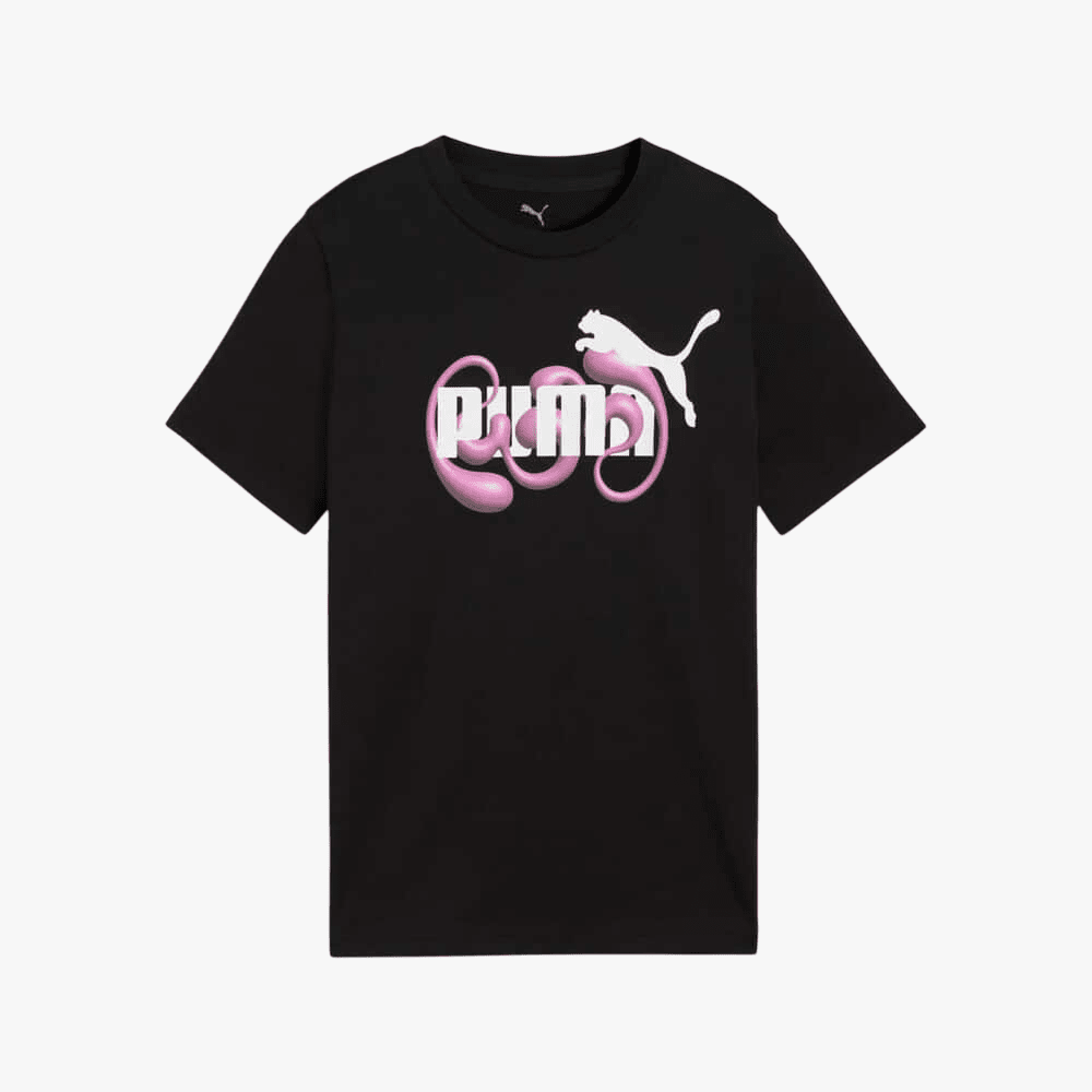 Puma Girls Graphic N01 Logo Tee Black | Puma