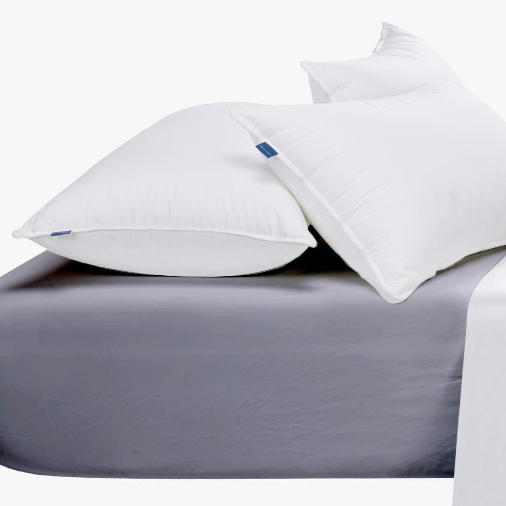 Cotton Co 400 Thread Queen Extra Fitted Sheet 152X200+40 Grey Cotton Co