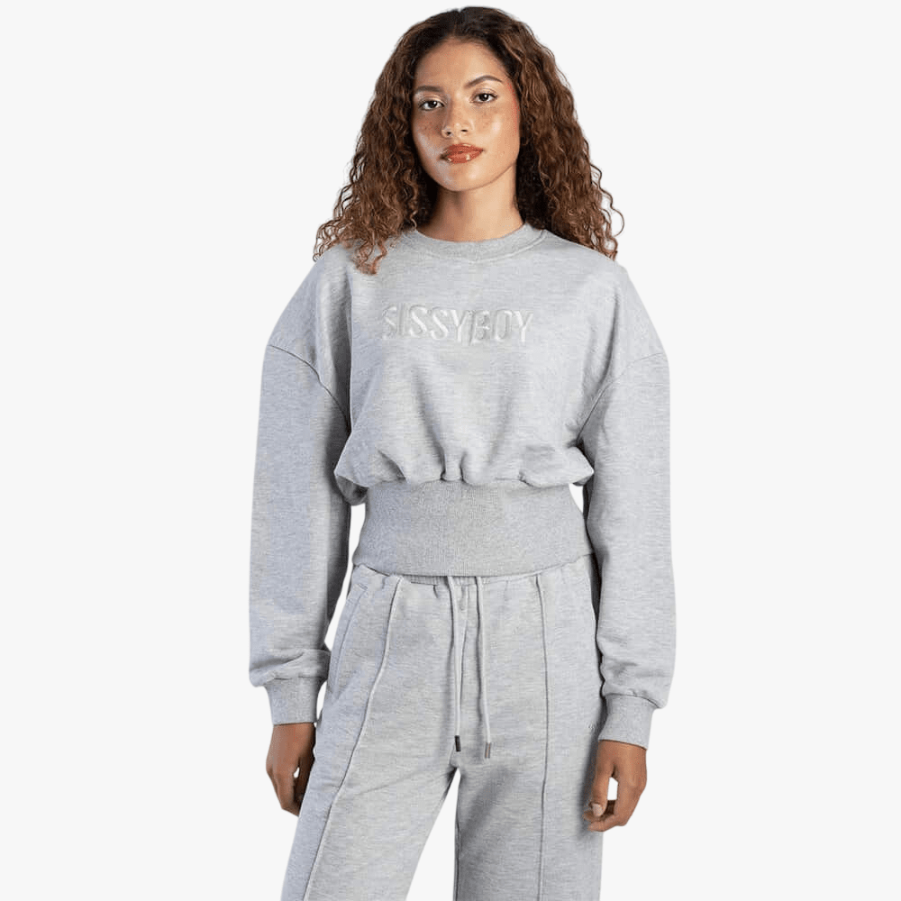 Sissy Boy Glitter Fleece Sweater Lt Grey Mel | Sissy Boy