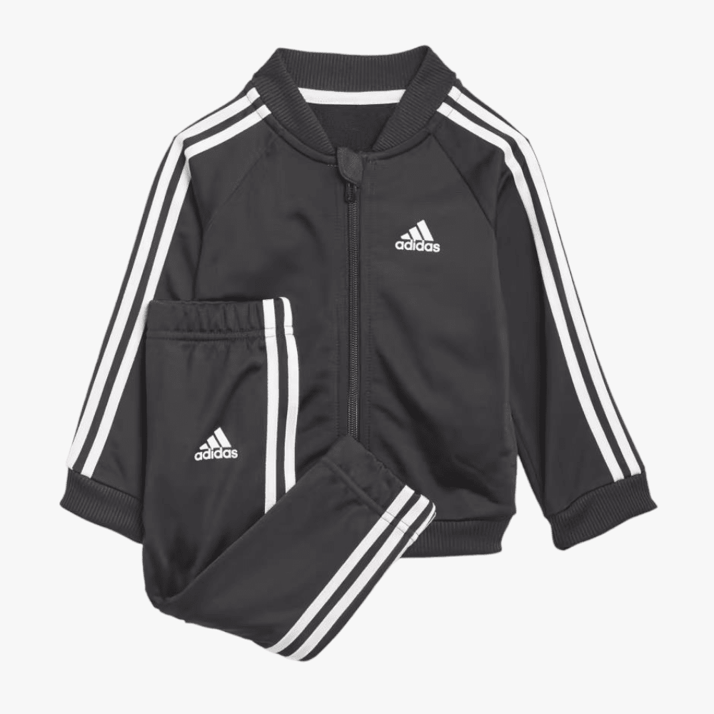 adidas Infanr 2Pc Tracksuit Set Black 3 Stripe