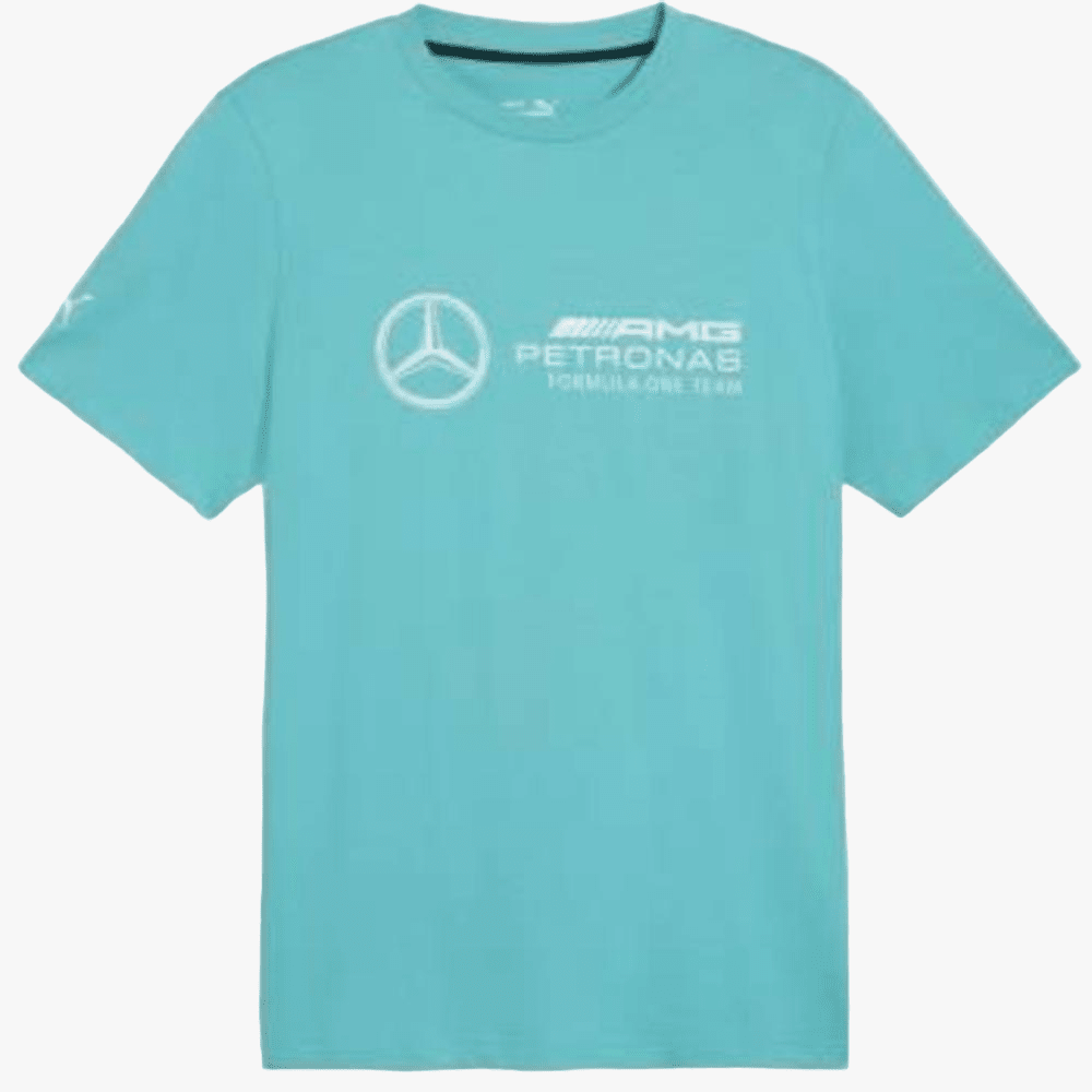 Puma Mens Mapf1 Ess Logo Short Sleeve Tee Sheen Green | Puma