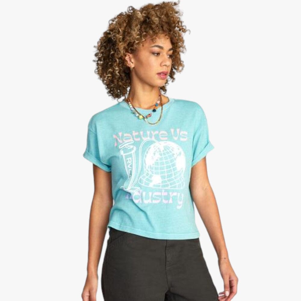 Rvca Womens Inflation Short Sleeve Tee Meadowbrook | Rvca
