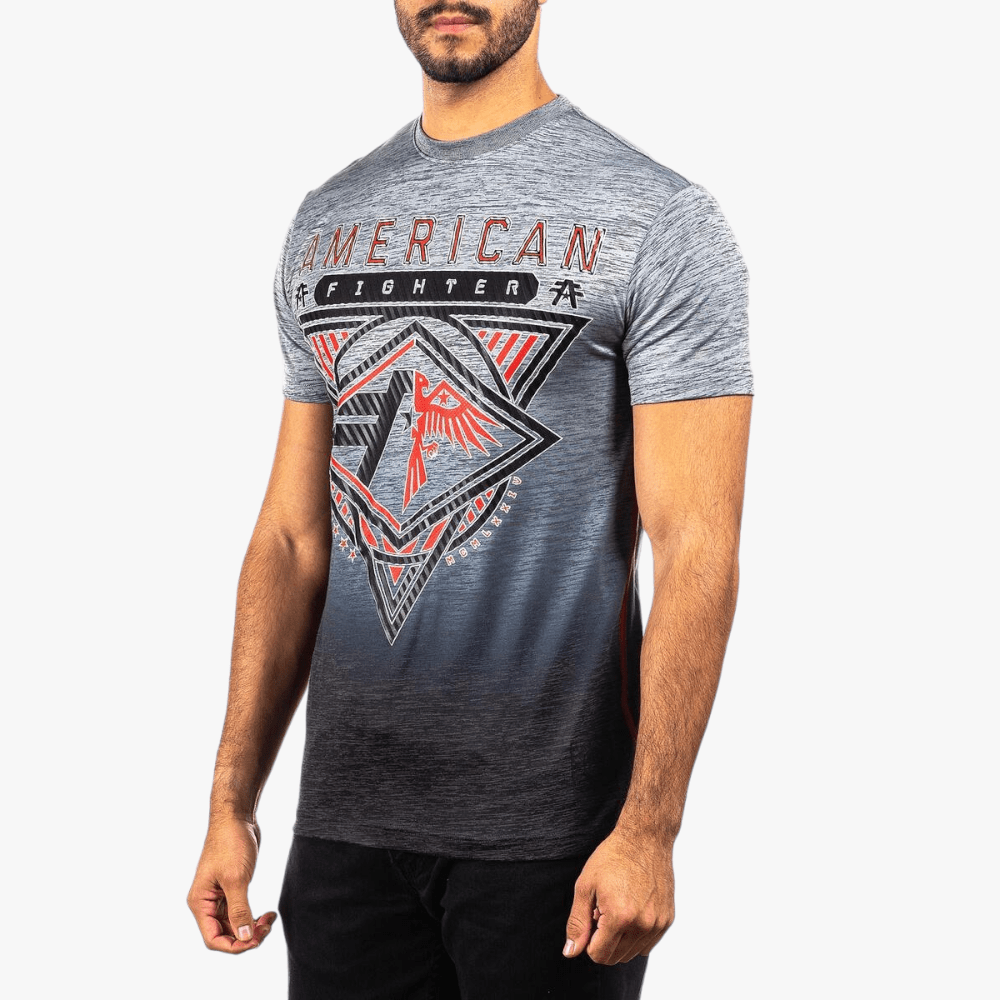 Affliction Mens Redvale Short Sleeve Tee Grey Affliction