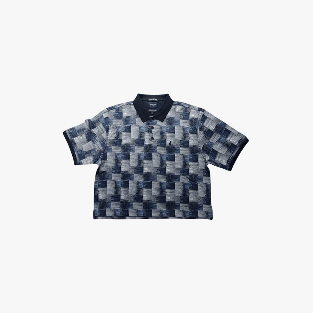 Polo Mens Printed Abstract Short Sleeve Golfer Navy | Polo