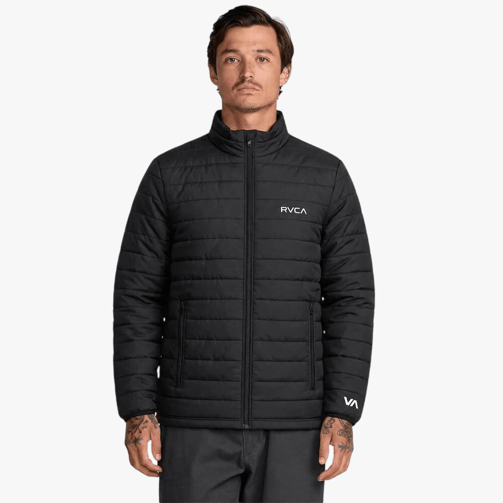 Rvca Va Full Zip Puffer Jacket Black | Rvca