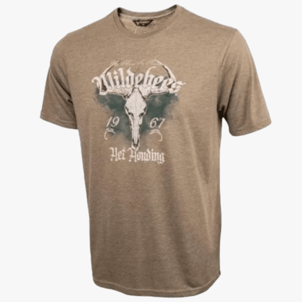 Wildebees Mens Tattoo Skul Short Sleeve Tee Oasis Wildebees