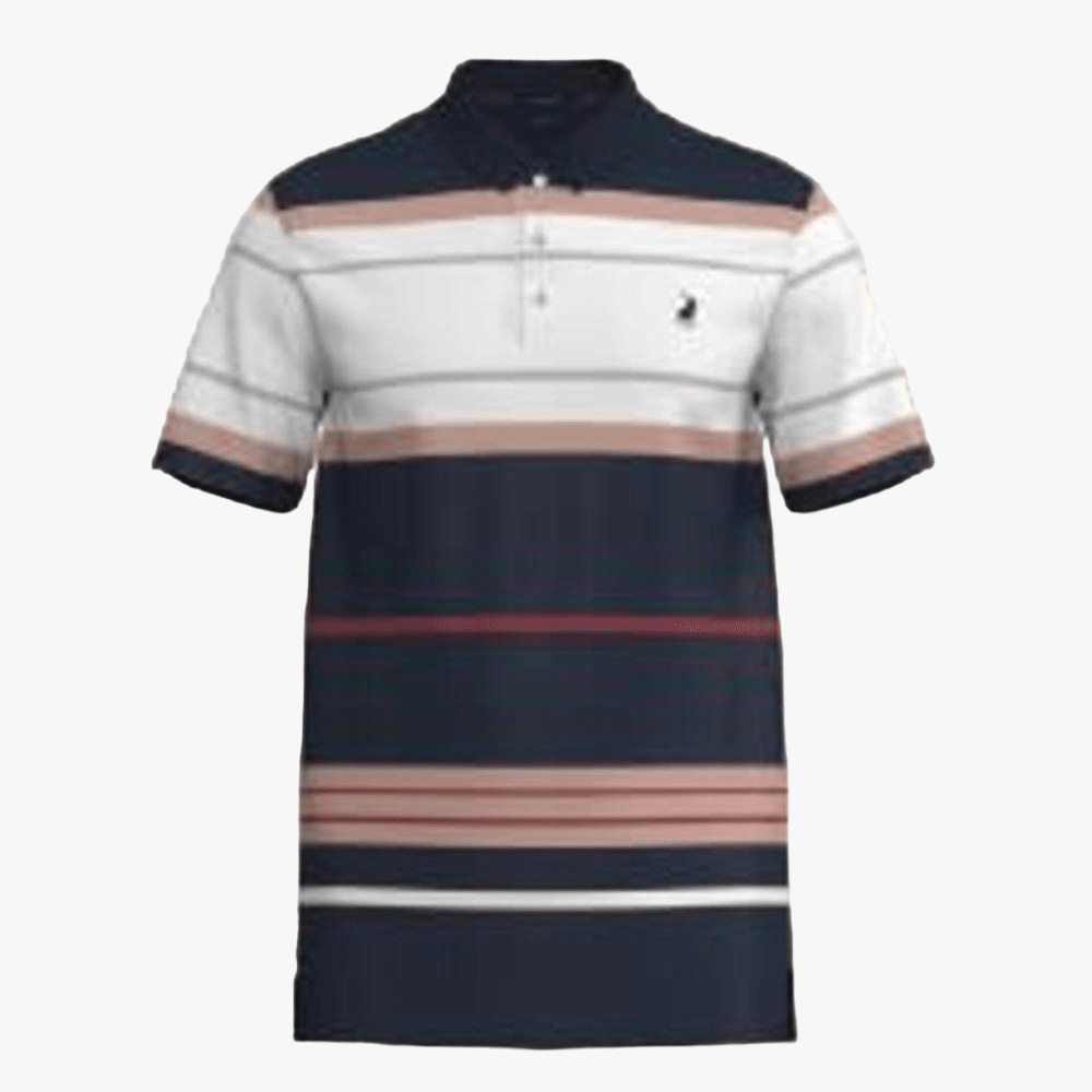 Polo Mens Strip Dm Short Sleeve Golfer Navy | Polo