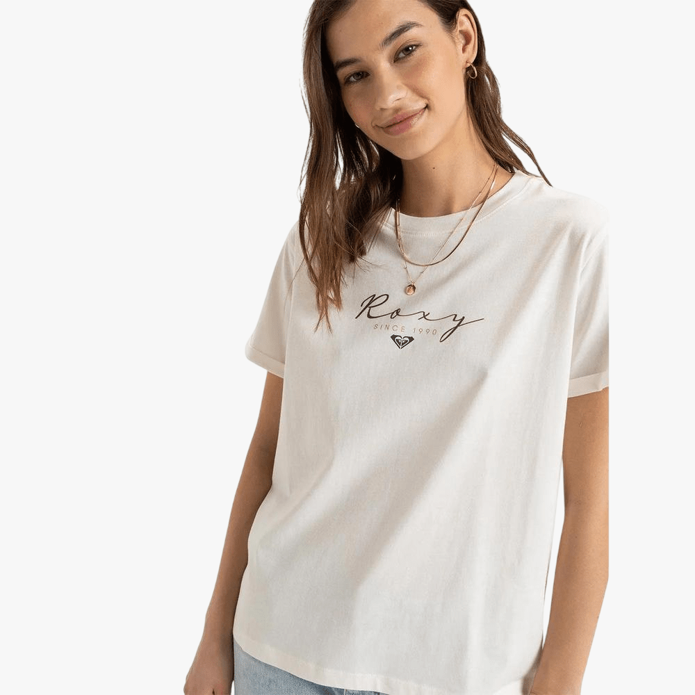 Roxy Womens Noon Ocean A Short Sleeve Tee Egret | Roxy