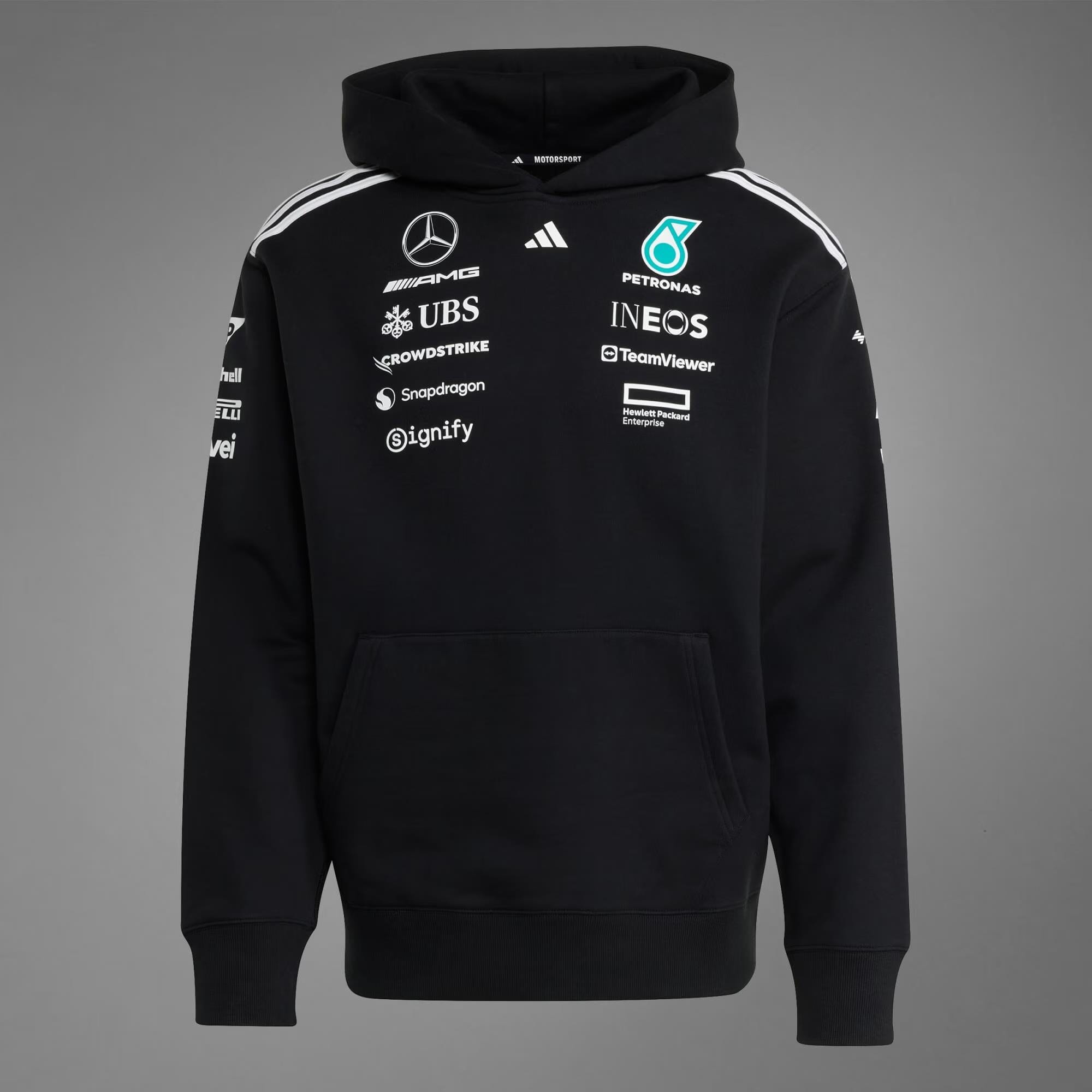Adidas Mens Mercedes Team Hoodie Black | Adidas
