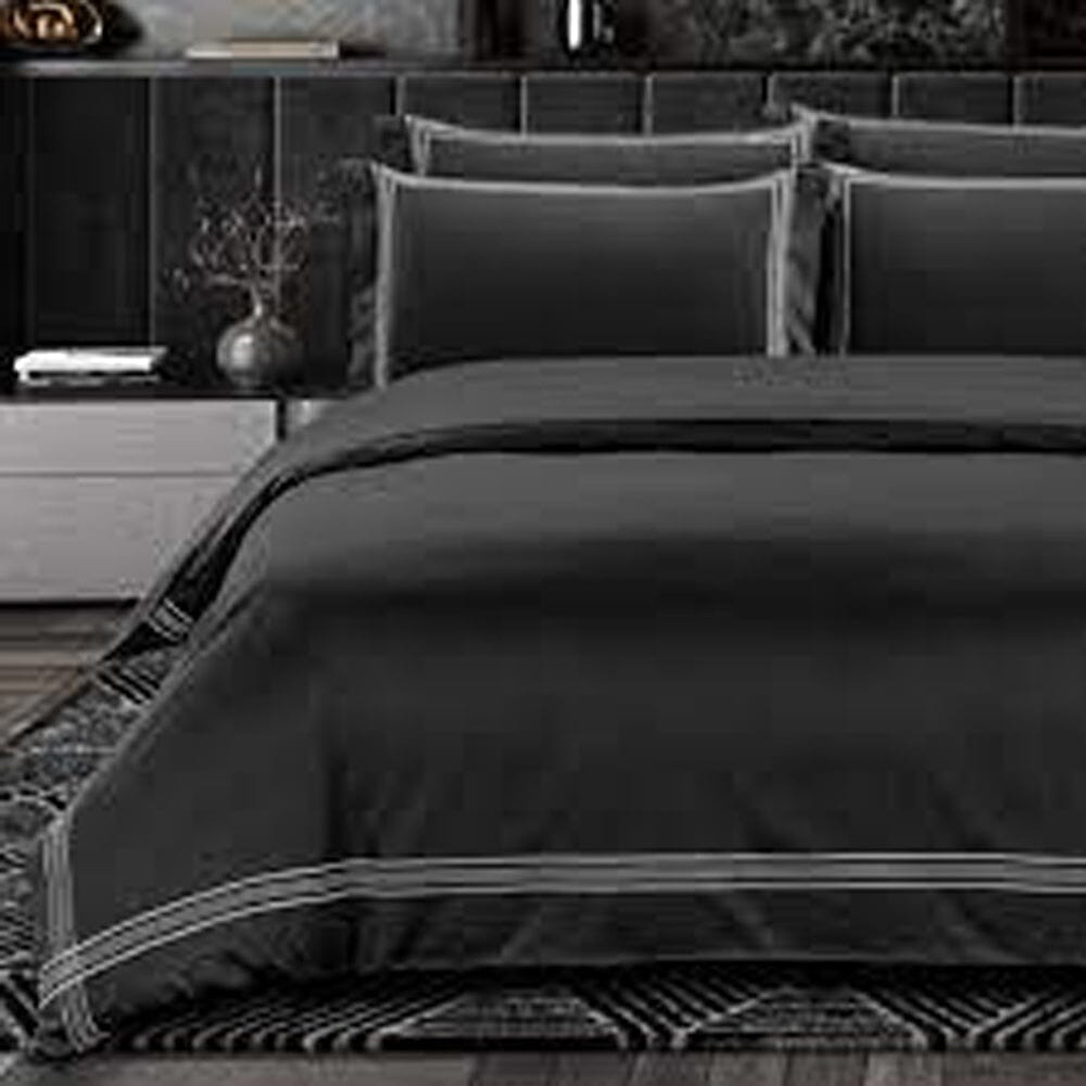 Cotton Co Egyption Cotton 400 Thread Queen 230X200 Duvet Cover Black | Cotton Co