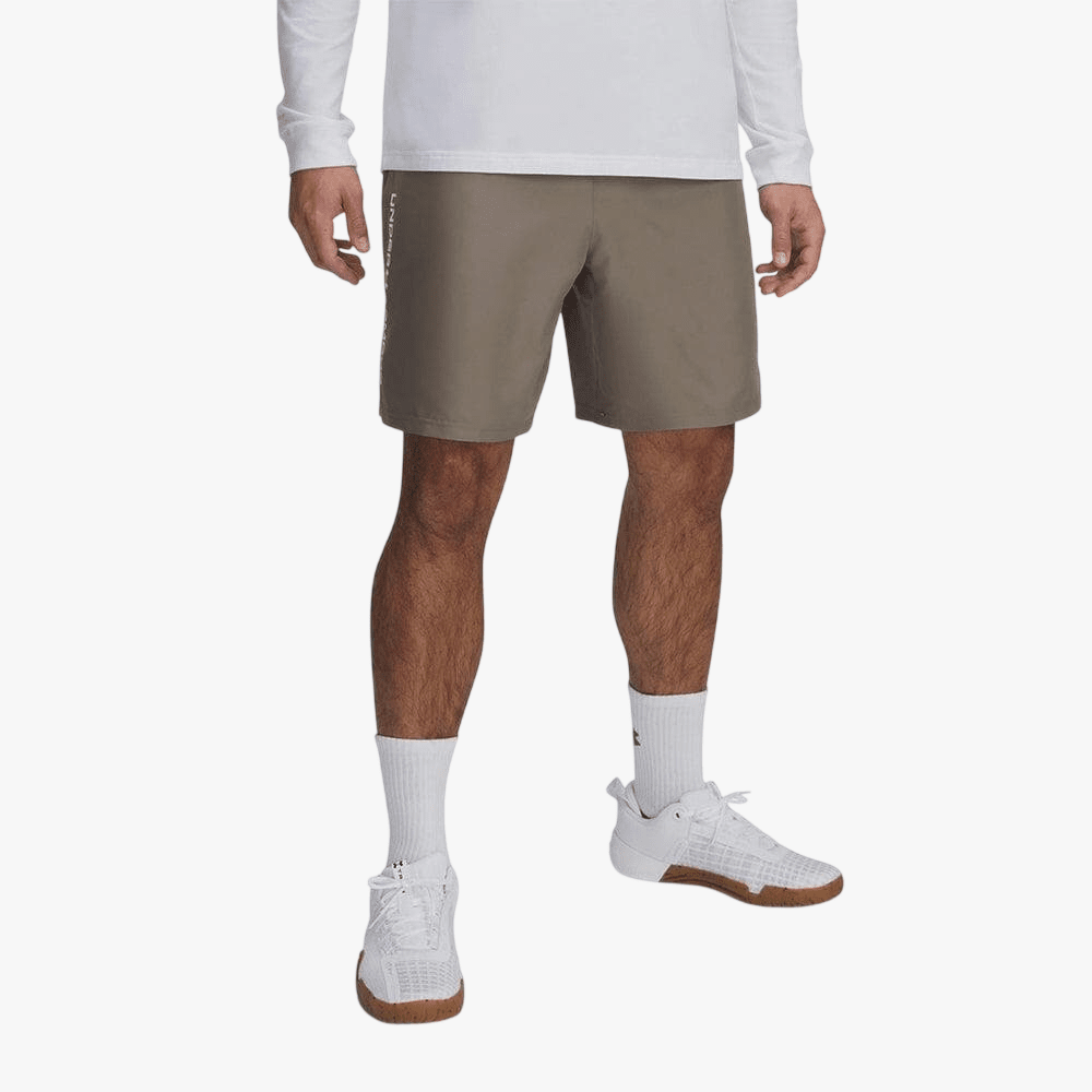 Under Armour Mens Woven Wordmark Shorts 201 Taupe | Under Armour