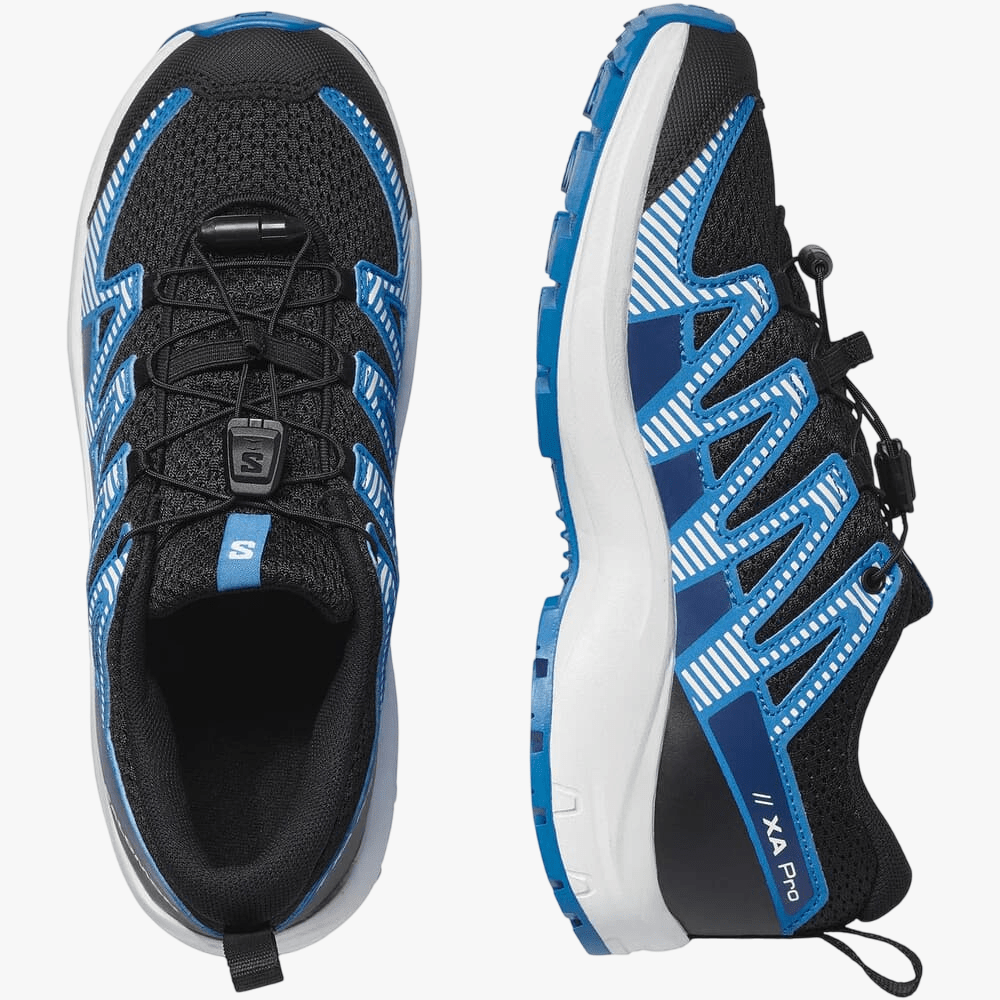 Salomon Kids Xa Pro V8 Trail Sneaker Black White French Blue | Salomon